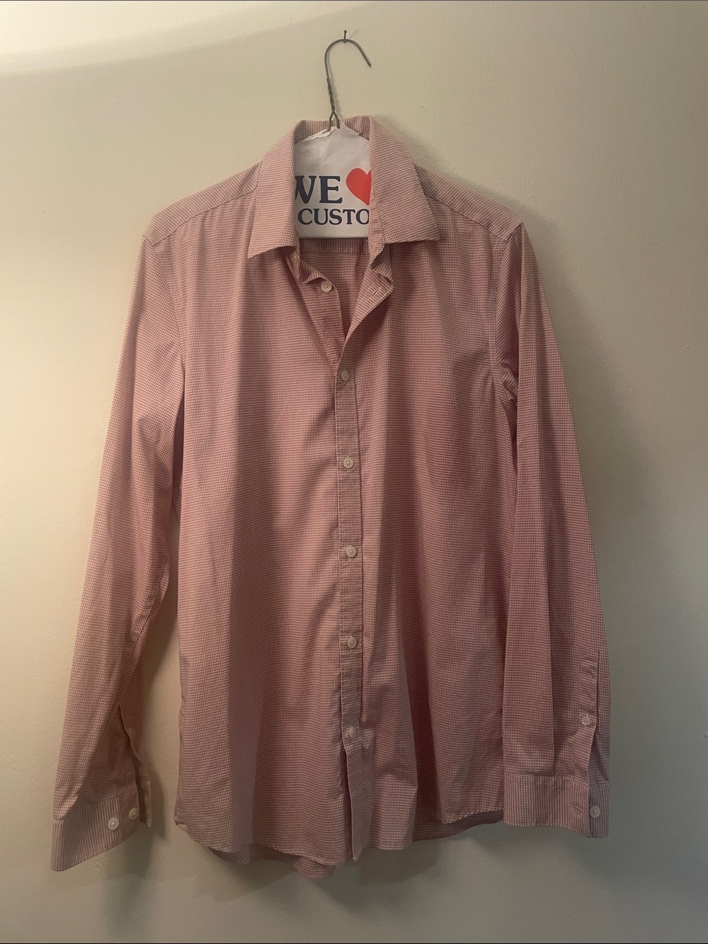 Calvin Klein Pink Micro-Check Button-Down Shirt